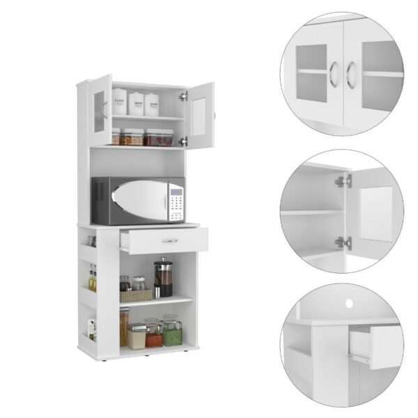 Victoria Pantry Double Door Cabinet Three Side Shelves - Image 2