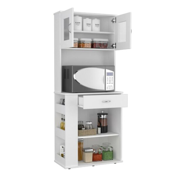 Victoria Pantry Double Door Cabinet Three Side Shelves - Image 4