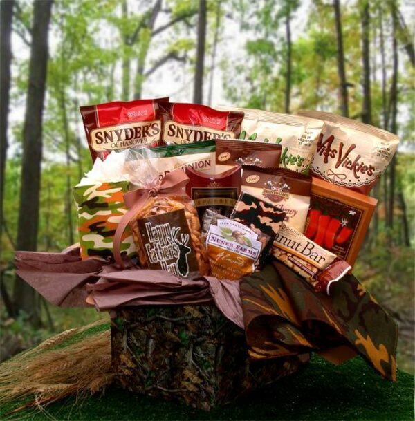 Giving Food - Hand Packed - Camo Woods Care Package - Gift For A Man