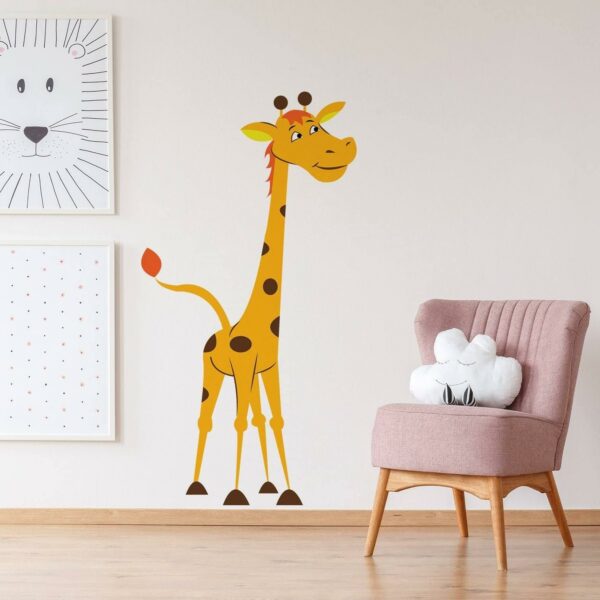 Nursery - African Baby Art - Giraffe Vinyl Wall Sticker - Studio Loft - Cute Funny Gift Animal Decor Decal - Boy Girl Angel Jungle Kid Print - Image 8