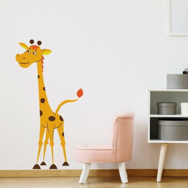 Nursery - African Baby Art - Giraffe Vinyl Wall Sticker - Studio Loft - Cute Funny Gift Animal Decor Decal - Boy Girl Angel Jungle Kid Print - Image 5