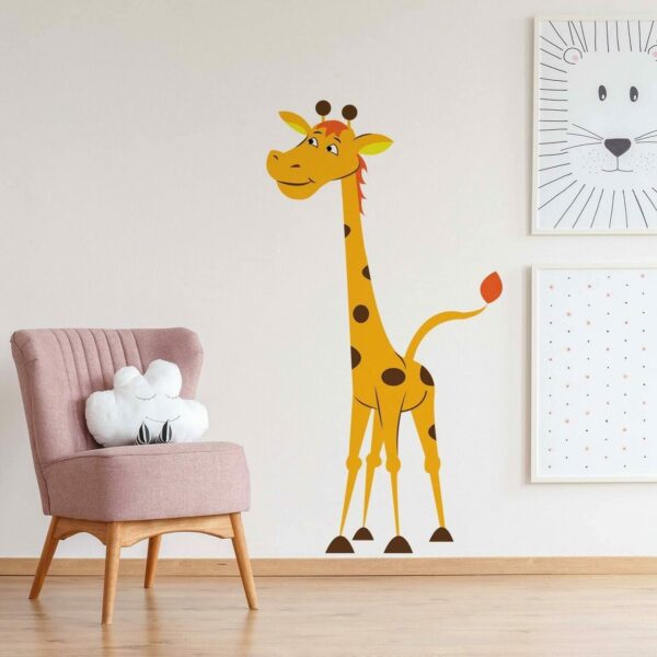 Nursery - African Baby Art - Giraffe Vinyl Wall Sticker - Studio Loft - Cute Funny Gift Animal Decor Decal - Boy Girl Angel Jungle Kid Print - Image 7