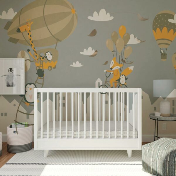 Penguins And Fox Wall Stickers For Kids - Balloons Decal For Baby Girl Kid Boy Nursery Room Decoration Hot Air Ballon Clouds Wallpaper - Image 5