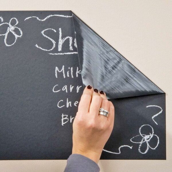 Chalkboard Wall DIY Black Kitchen Sticker - Reusable Write On Vinyl Decal - Blackboard Chalk Board Long Adhesive Kids Erasable Stickers - Image 2