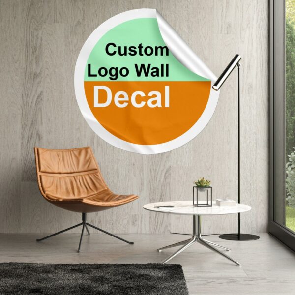 Custom Wall Decal - Logo Sticker - Personalized Vinyl Label Shape Cut Business Printing Product - Round Photo Door Die Sign