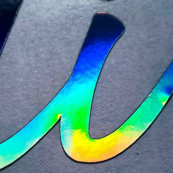 Personalized Rainbow Holographic Vinyl Decals Custom Name Stickers - Image 2